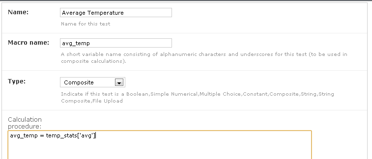 Average temperature test