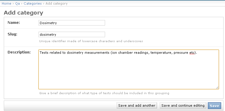 Creating a new test category