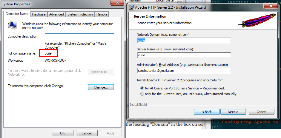 Configure Apache Server