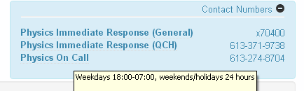 Contact numbers displayed on site