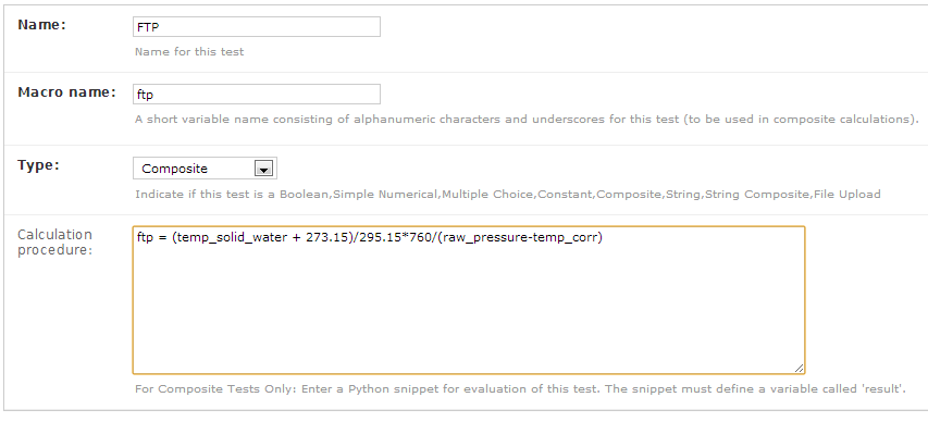 Temperature Pressure Correction Calculation
