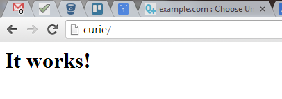 Apache "it works" page