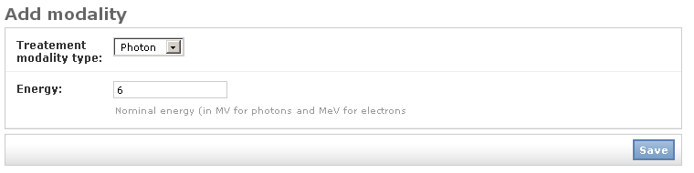 Defining a 6MV Photon Modality
