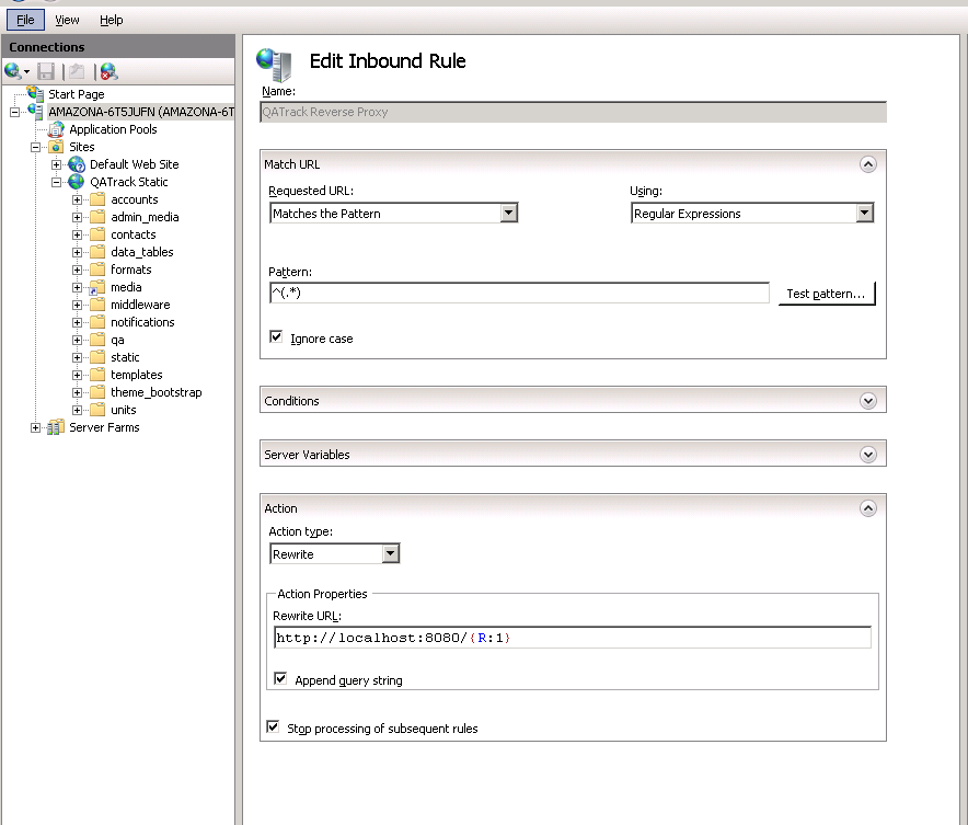 URL Rewrite Reverse Proxy
