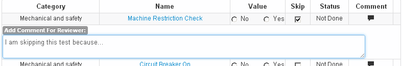 Skipping a single test